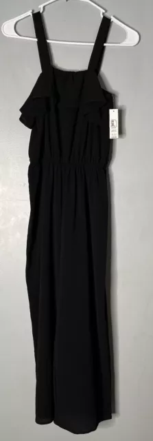 No Boundaries Juniors Jumpsuit Black Sheer Flow Top Size Small NEW with TAGS