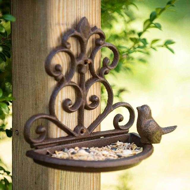 Futterschale Gußeisen Wandfutterschale Vogeltränke Wandmontage Vogel Futterplatz