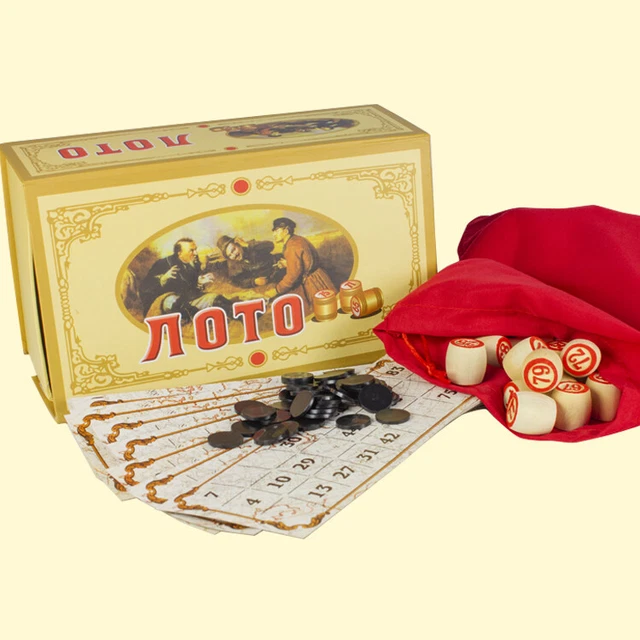 RUSSIAN LOTTO GAME Bingo Family Game Русское Лото Table Game Board £15. ...
