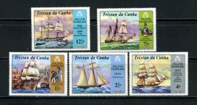 Stamps Tristan Da Cunha Ships vesels set of 5,mnh