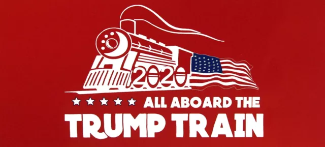 Wholesale Lot of 6 All Aboard The Trump Train 2020 Red Decal Bumper Sticker