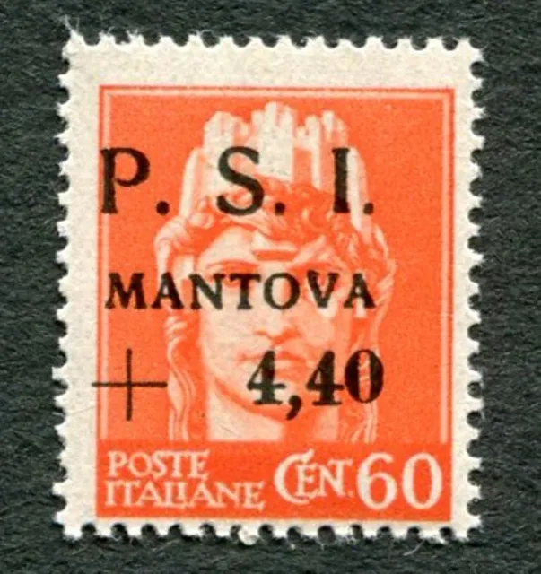 PSI MANTOVA 60c Italy first CITY ISSUE after FALL OF FASCISM - MNH/OG 1945 (377)