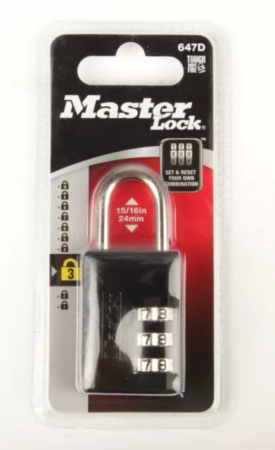 *Master Lock 647D Set Your Own Combination Padlock (1-3/16")