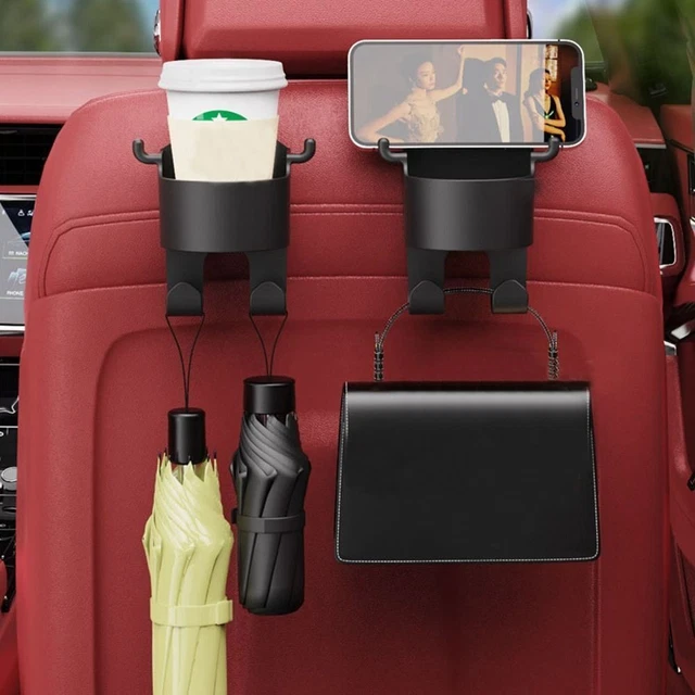 Plastic Headrest Cup Holder Storage Organizer Caddy Storage Box  Car Seat