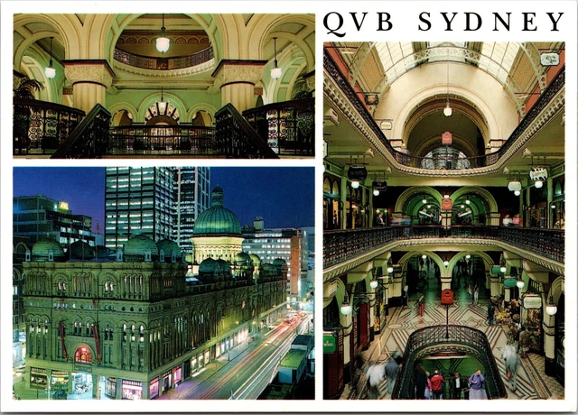 QVB Sydney New South Wales Australia Queen Victoria Building Postcard UNP