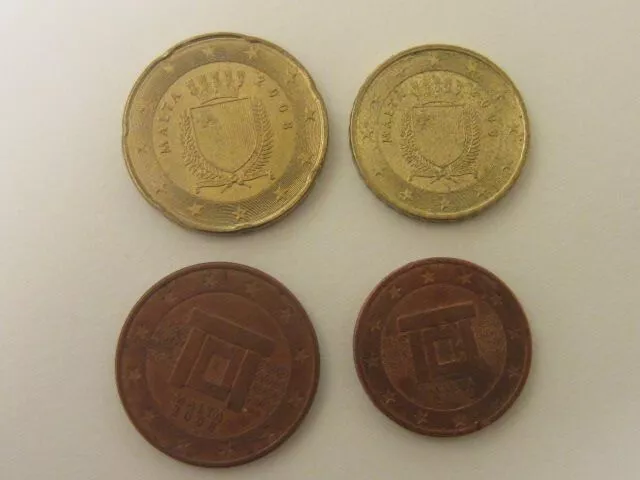 Malta Monete Da 20+10+5+2  Centesimi Di Euro 2008