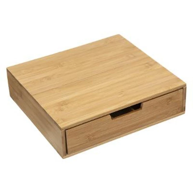 Porte Capsules Tiroir en Bambou "Rota" 34cm Naturel