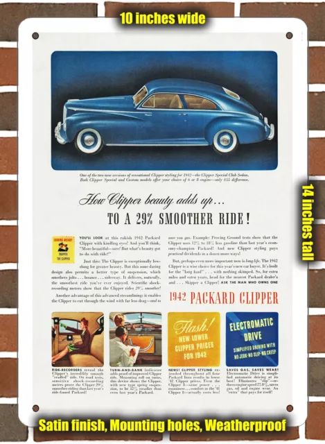 Metal Sign - 1942 Packard Clipper Special Club Sedan- 10x14 inches