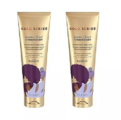 Pantene Gold Series Hair Conditioner For Curly Hair, Moisturises 250ml Pack of 2