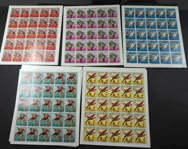 Zentralafrika 1988, 200 Serien "Vögel", gest./CTO, Mi.Nr.1322/26, ME 1800,-
