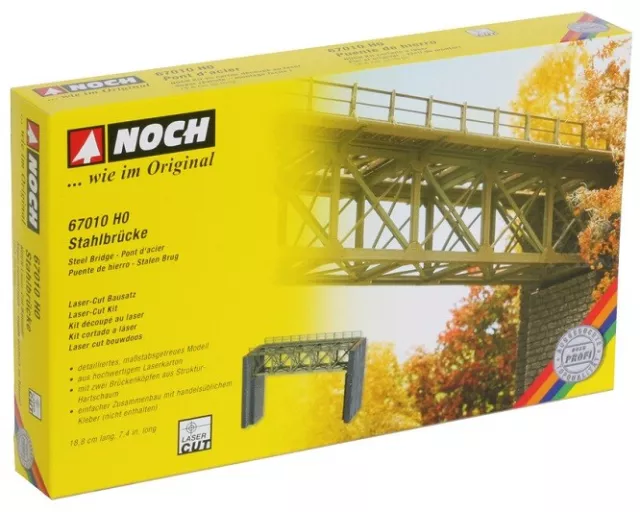 NOCH 67010 - H0 Stahlbrücke, mit Brückenköpfen - Neu