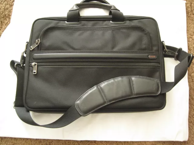 TUMI-Alpha 3 Organizer Portfolio Brief-pre-owned-Authentic