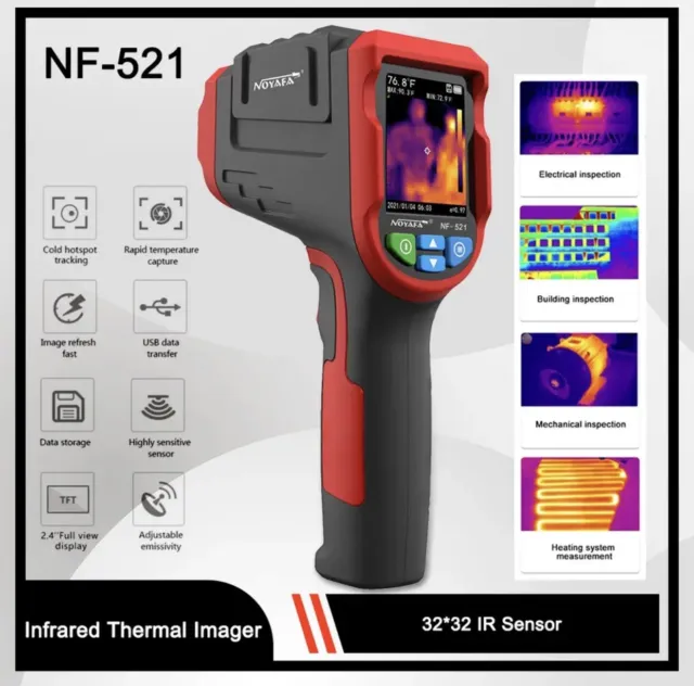 Thermal Imaging Camera Infrared Digital Night Vision IR Temperature Handheld LCD