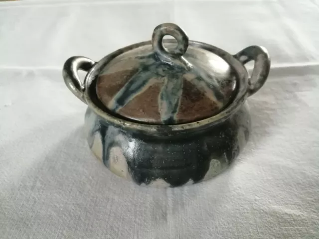 Greber, Bonbonnière/Petit Pot En Grès, Jolies Coulures