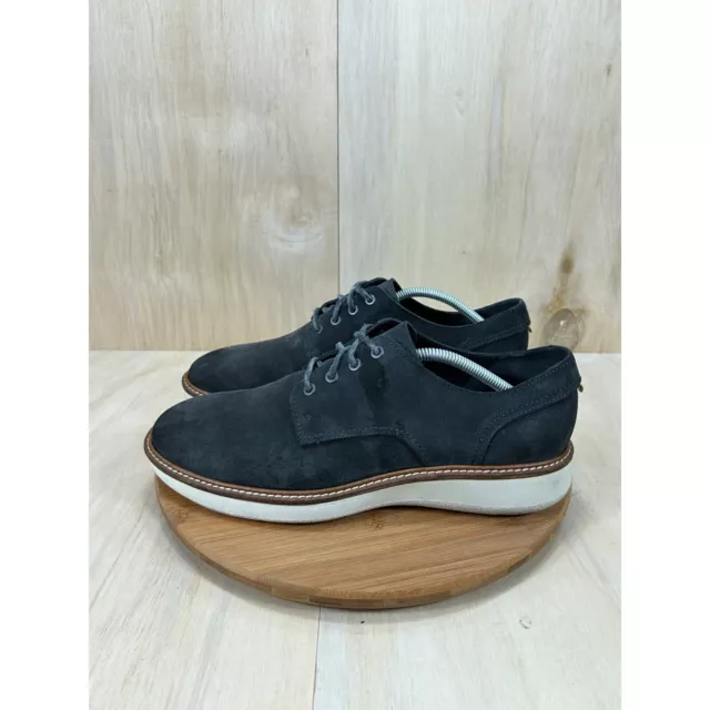 ECCO SHOES MENS 9 Brown Aurora Leather Lace Up Oxfords Coffee