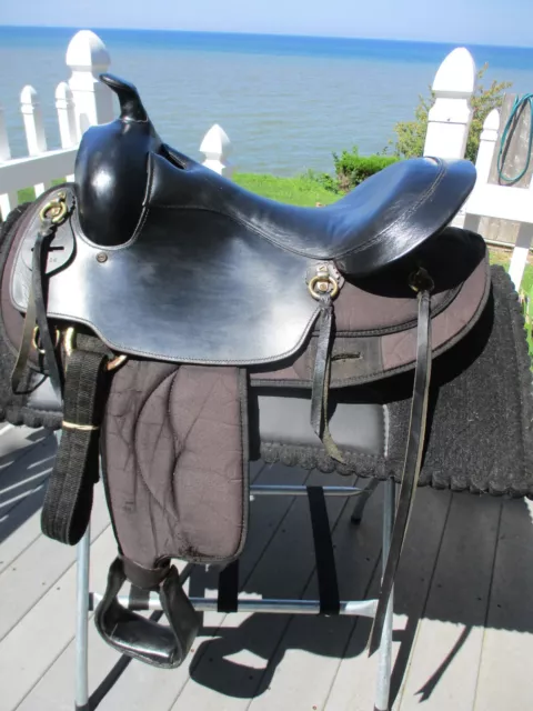 16'' Black King Series KS716 leather & cordura western Gaited saddle
