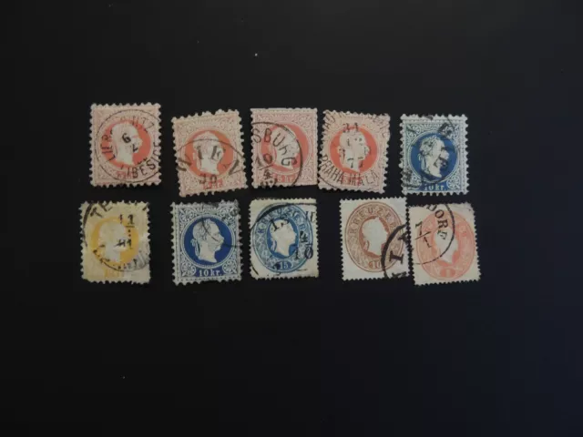 Briefmarken „10x Österreich Kaiserreich teilw. Falz wie abgebildet (5)“ 2
