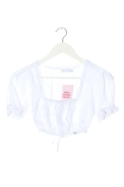 Camicia folcloristica donna taglia DE 32 bianco stile classico
