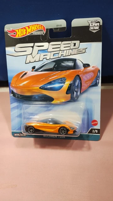 HOT WHEELS PREMIUM SPEED MACHINES McLAREN 720S REAL RIDERS ORANGE DIECAST NEW