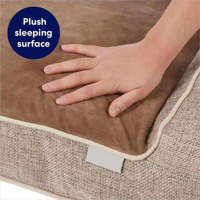LYY Plush Orthopedic Bolster Dog Bed w/Removable Cover 3