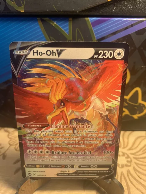 Ho-Oh V 140/195 Carte Pokémon Rare Ultra-Rare SWSH Tempête Argent :  : Jeux et Jouets