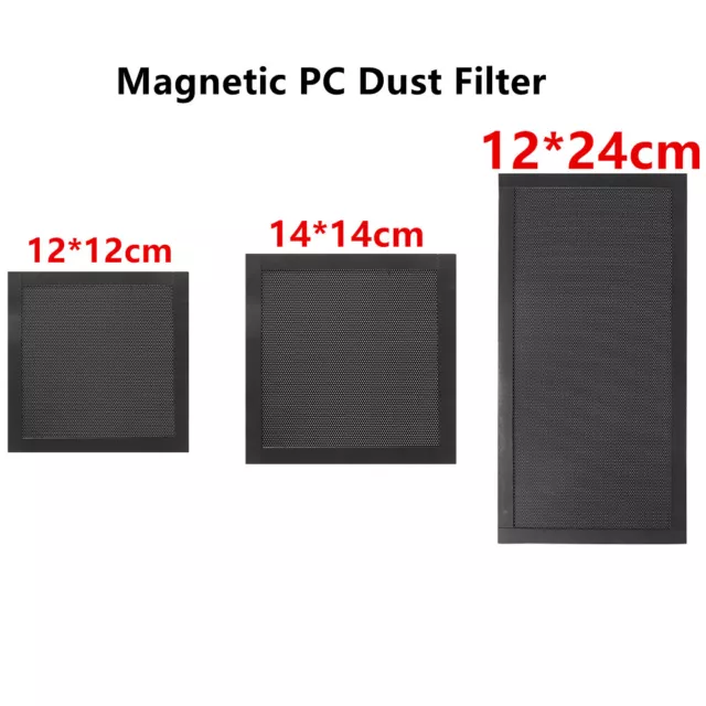 3Sizes Optional 1.8mm Thick Magnetic PC Dust Filter Cooling Fan Mesh Cover