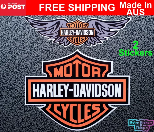 HARLEY Davidson Stickers X 2 Motorcycle Vinyl Decals Bike, Small