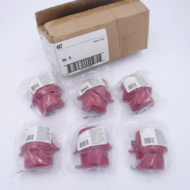 6 Pack Master Lock 487 Electrical Plug Lockout For 3.25" x 2.25" Max Size Plug