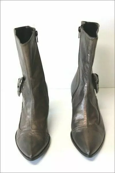 SAN MARINA Bottines Pointues Cuir Bronze T 36 TTBE 2