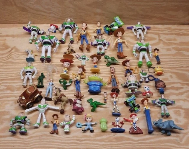 Disney Pixar Toy Story 1 2 3 4 Mixed 50pc Mini Figure Figurine Vehicle Toy LOT