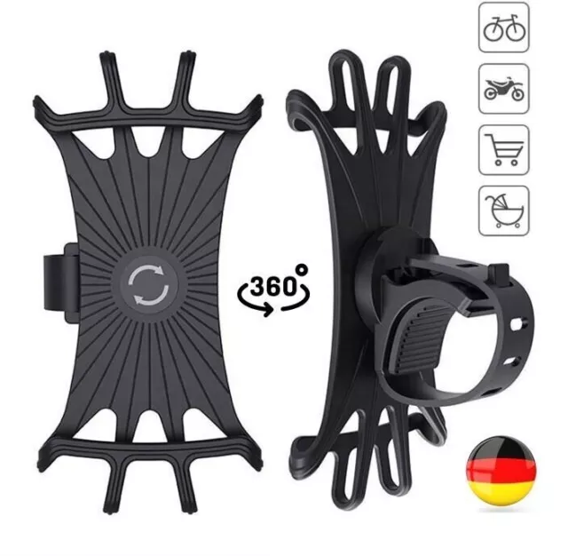 Handyhalterung Fahrrad Handy Halterung Smartphone Halter Motorrad Lenker Silikon