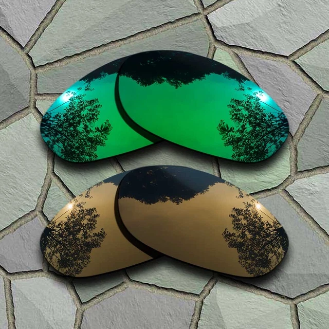 US Jade Green&Bronze Copper Polarized Lenses Replacement For-Oakley Monster Dog