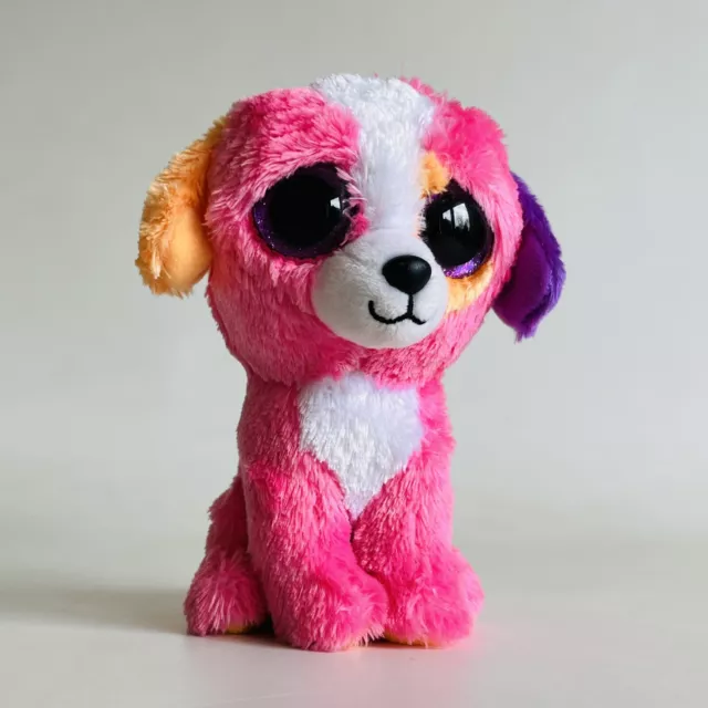 Ty Beanie Boo 2016 Precious The Pink Dog Puppy Soft Toy Plushie 6”