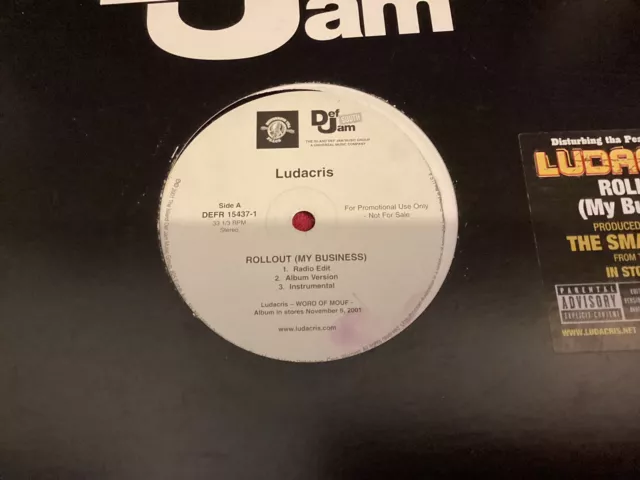 Ludacris 'Rollout (My Business)' 6 Track 12" Single White Label Promo Ex/Vg 3