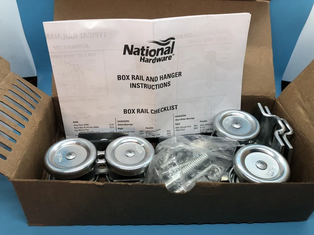 National Hardware N112-102 5005 Box Rail Hangers in Zinc 2