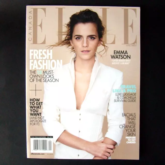 Elle Canada Magazine April 2017 Emma Watson Cover Women's Fashion & Lifestyle