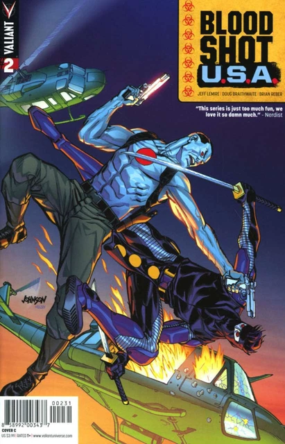 Bloodshot U.S.A. #2C VF/NM; Valiant | Jeff Lemire USA - we combine shipping
