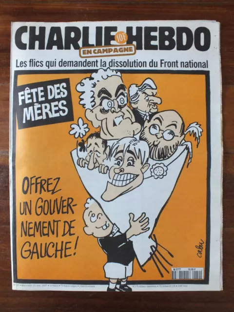 Charlie Hebdo N°257 Mai 1997 - Couverture  Cabu, fête des mères et cohabitation