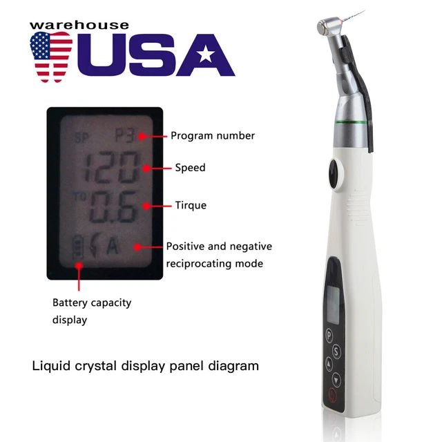 Woodpecker Style Dental Wireless LED Endo Motor Reciprocating 16:1 Contra Angle