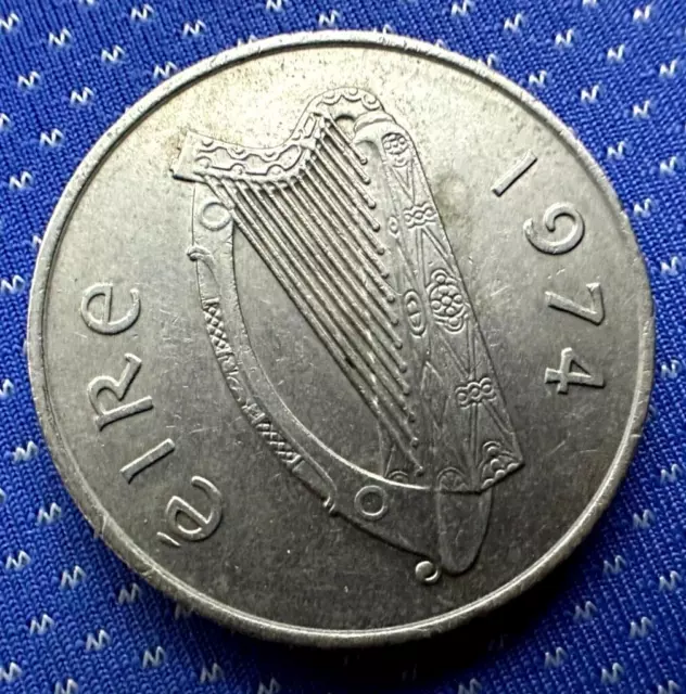 1974 Ireland 10 Pence Coin UNC Condition Rarity    #M526