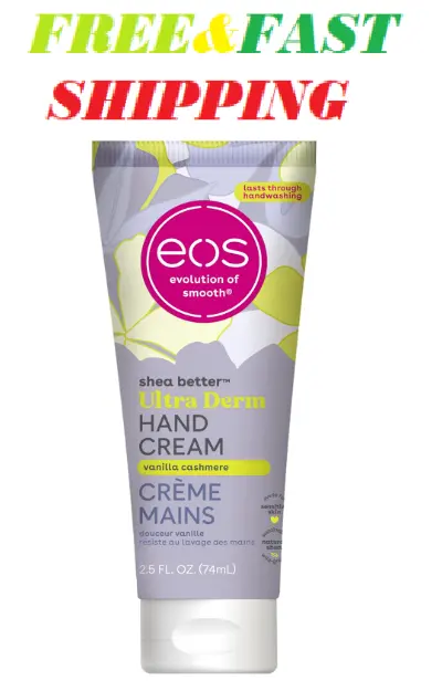 eos Shea Better Hand Cream, Vanilla Cashmere, 2.5 Ounce, New, Fast Free Shipping
