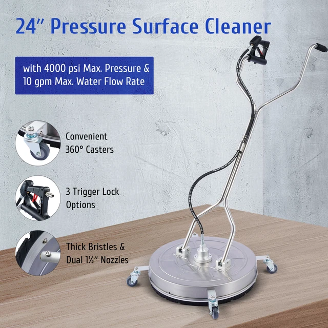 PRESSURE WASHER SURFACE Cleaner 4000 PSI Dual Handle Quick Connector