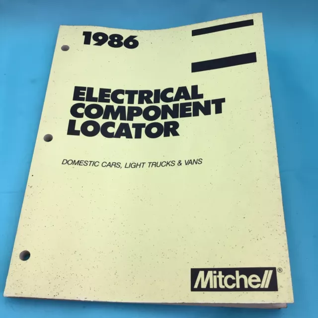 Mitchell 1986 Electrical Component Locator Domestic Bronco Fiero Cadillac Camaro