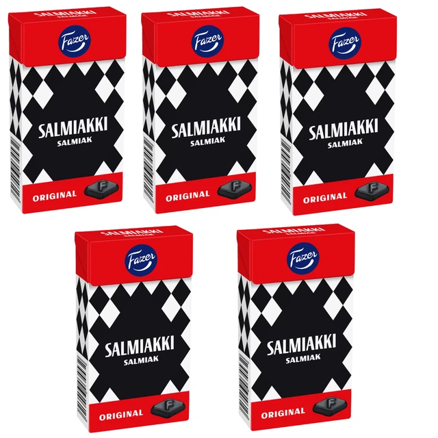 5 Pack FAZER 40g Original SALMIAKKI Finland
