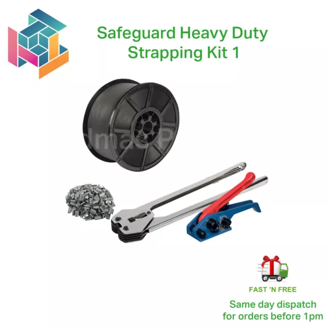 Safeguard Heavy Duty Pallet Strapping Banding Kit 1 - 1000m Coil!