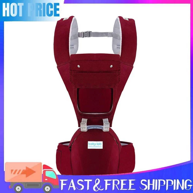 BABY LAB Ergonomic Baby Carrier Prevent O-Type Leg Sling Backpack (Wine Red-2567