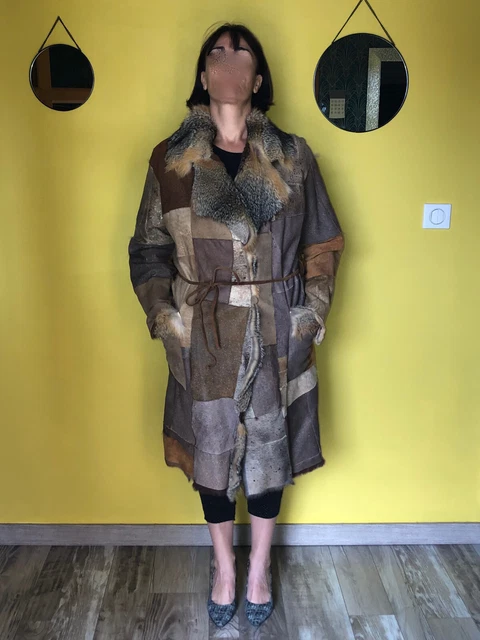 Manteau En Cuir De Mouton Laqué ARMAND VENTILO - Taille 40/38 - Neuf Avec étiquettes