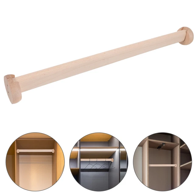 Colgadores multiusos varillas de tensión 72-144 cortinas armario enchufe madera