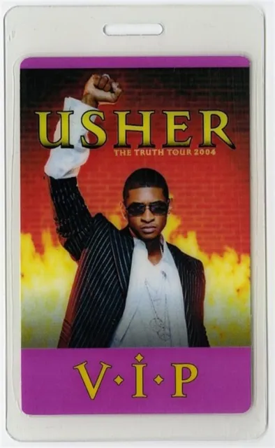 Usher authentic 2004 concert Laminated Backstage Pass Truth Tour VIP *rare*