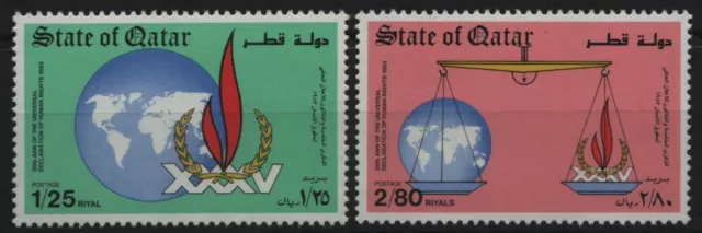 Qatar 1983 - Mi-Nr. 856-857 ** - MNH - Menschenrechte / Human rights